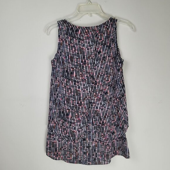 White House Black Market Multi Layer Sleeveless Blouse Top - Picture 5 of 10